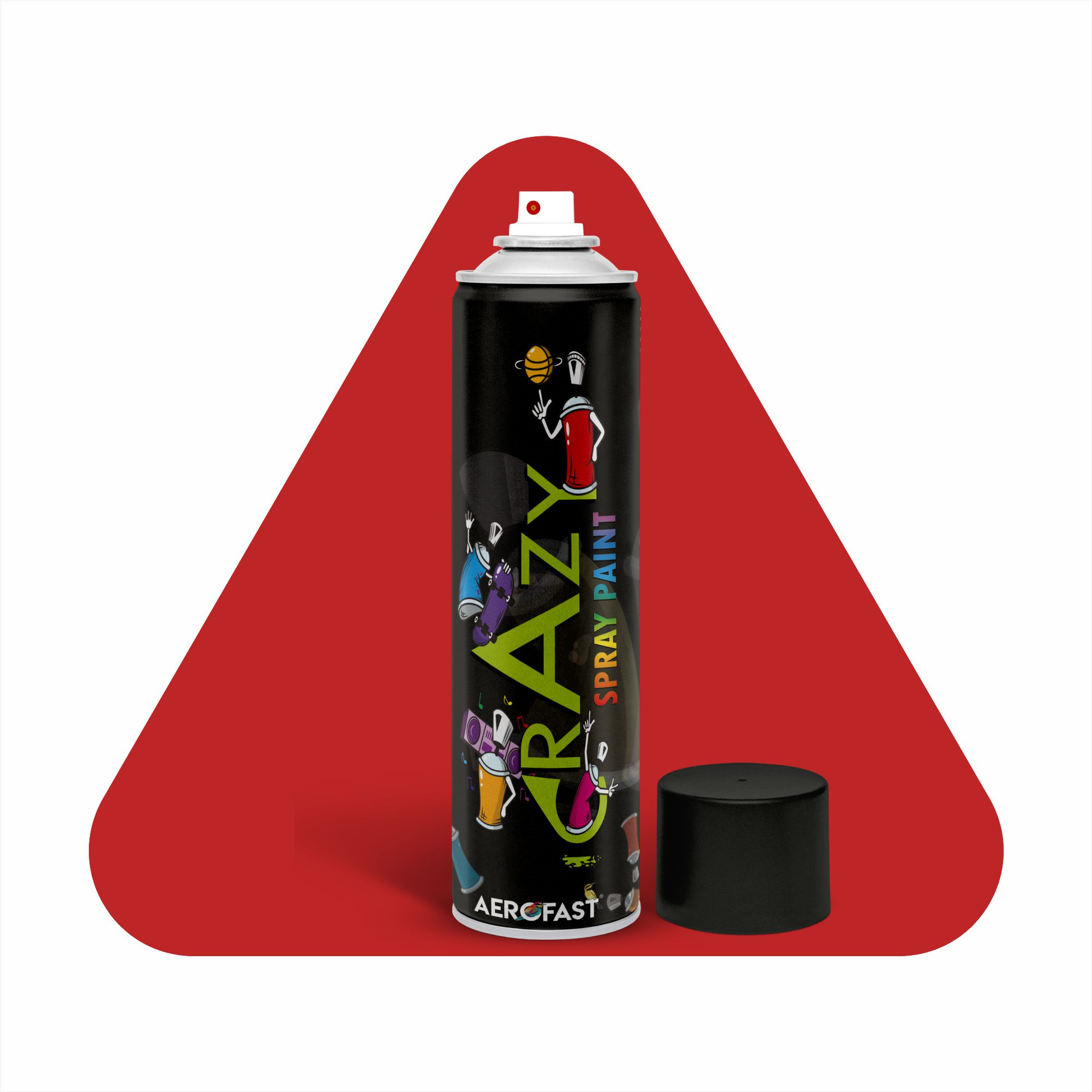 AEROFAST Crazy Glossy Spray Paint Flame Red 3000