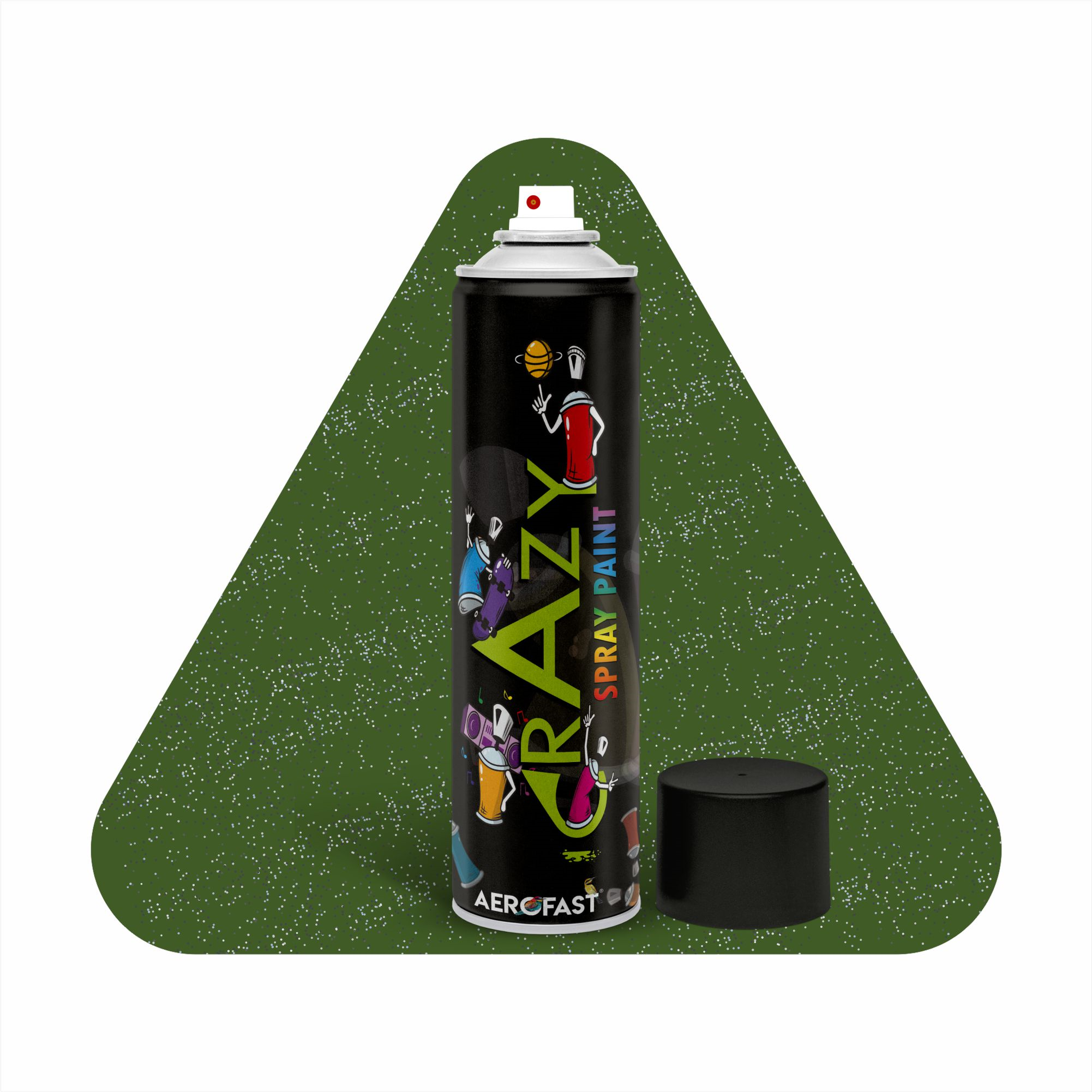 Green Metallic AEROFAST Crazy Metallic Spray Paint – Green Metallic | 400ML - Image 1