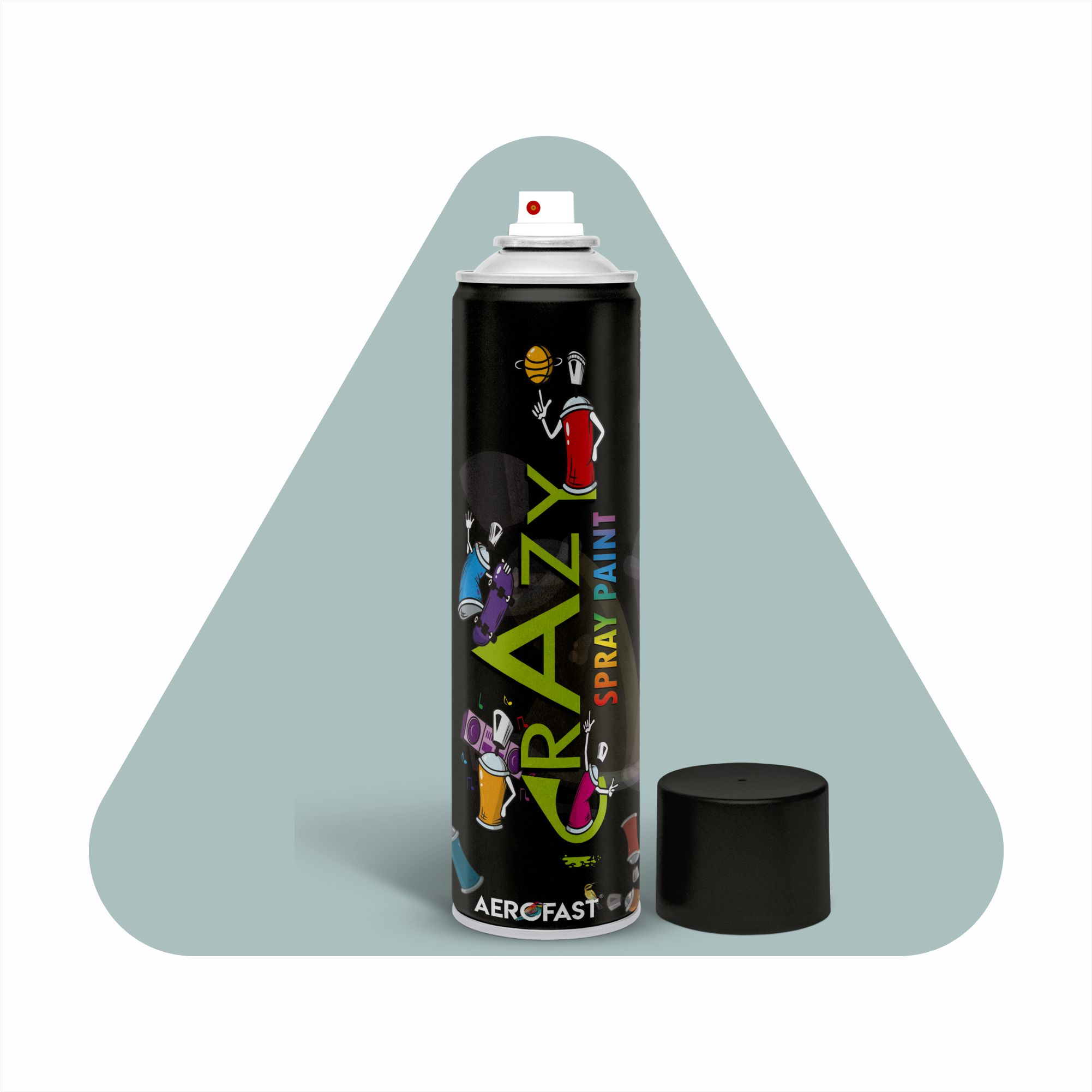 L A Grey IS 697 AEROFAST Crazy Glossy Spray Paint – L A Grey IS 697 | 400ML - Image 1