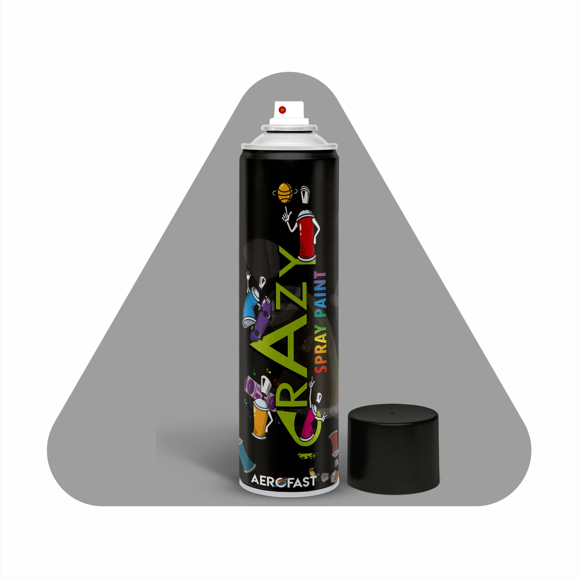 Squirrel grey matt AEROFAST Crazy Matt Spray Paint – Squirrel Grey 7000 | 400ML - Image 1