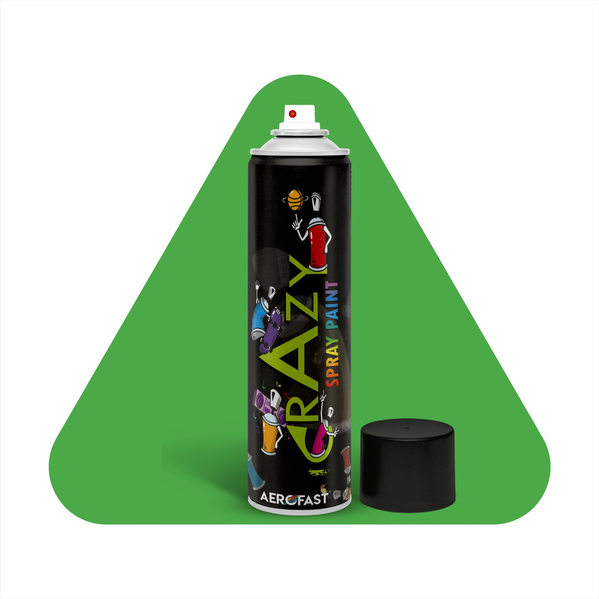 Yellow Green 6018 AEROFAST Crazy Glossy Spray Paint – Yellow Green 6018 | 400ML - Image 1